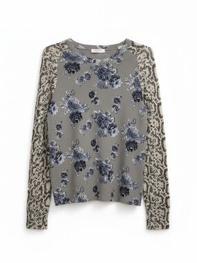 Equipment Floral Print Cashmere Sweater Size S